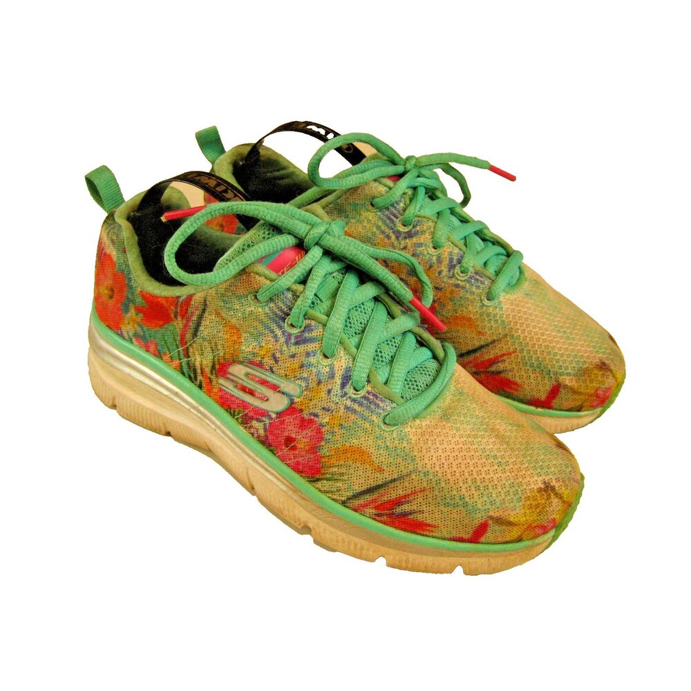 Womens Skeechers Running Air Cooled Floral Multicolor Sneakers sz 6.5